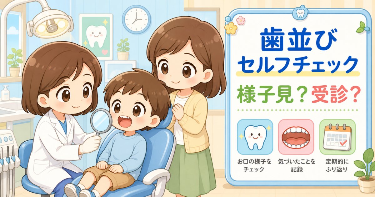 子どもの歯並びセルフチェック！様子見か受診か迷う時の5つの目安