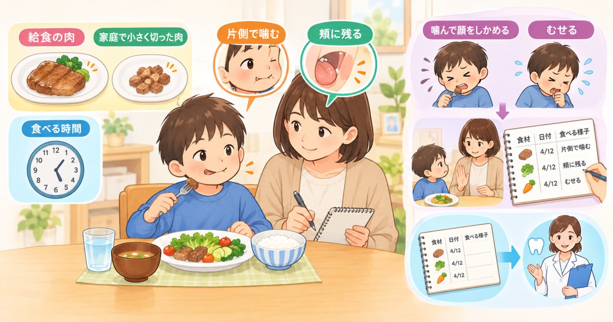 噛む力が気になるとき、家庭で見る食べ方の手がかり